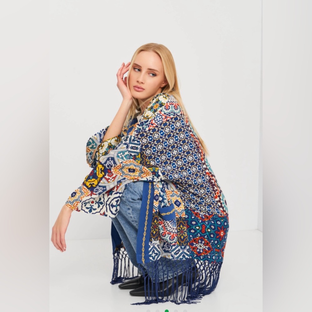 Desigual Women's Kimo Fringed Light Jacket NWT - Picture 2 of 10